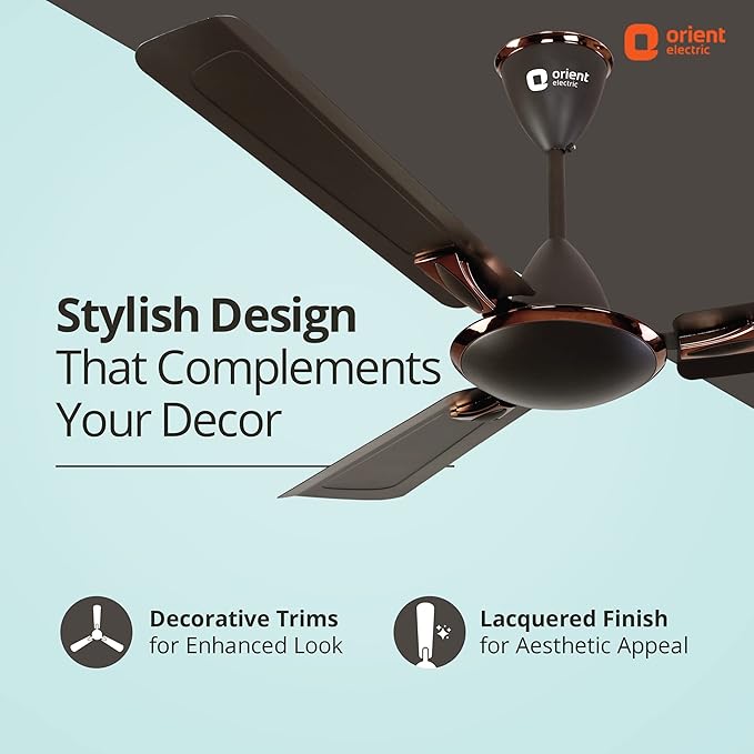 ORIENT | CELLING FAN | 1200 MM | AEROQUIET SLIM | BLDC MATT | BLACK