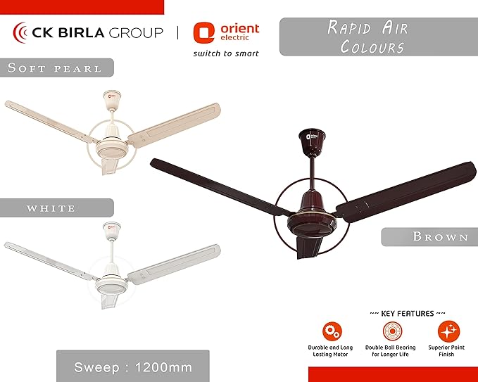 ORIENT | CELLING FAN | 1200 MM | ARTIC AIR SOFT|  PEARL 1 STAR