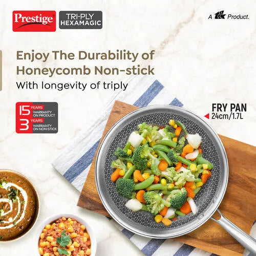 PRESTIGE | COOKWARE |240 FRYPAN WGL |TRIPLY HEXAMAGIC