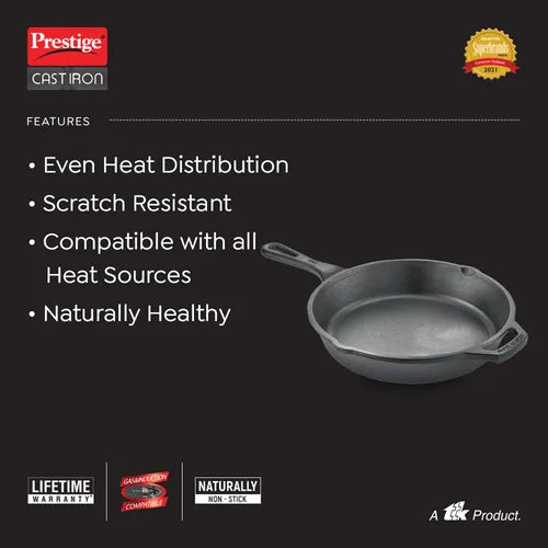 PRESTIGE | COOKWARE |CAST IRON |FRY PAN 250 MM| WO LID