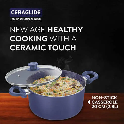 PRESTIGE | NON STICK COOKWARE |CERAGLIDE |NSTK CASRL |20CM GL BL