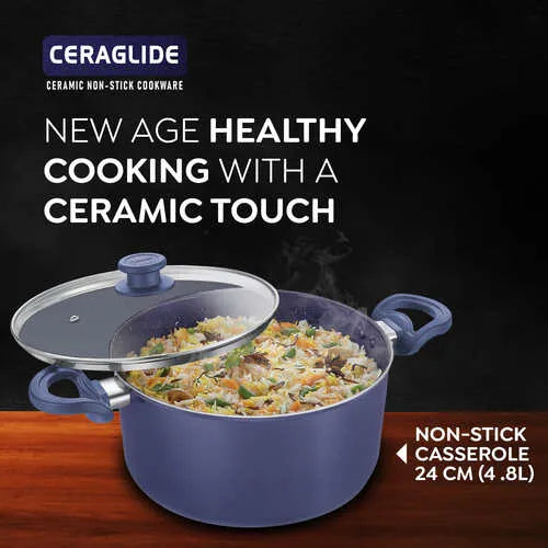PRESTIGE | NON STICK COOKWARE |CERAGLIDE |NSTK CASRL |24CM GL BL