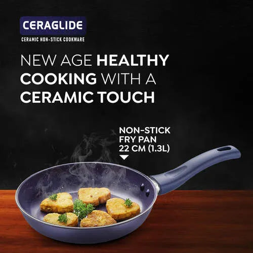 PRESTIGE | NON STICK COOKWARE |CERAGLIDE |NSTK FRYPAN |22CM BLUE