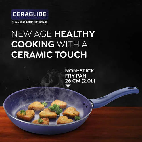 PRESTIGE | NON STICK COOKWARE |CERAGLIDE |NSTK FRYPAN |26CM BLUE