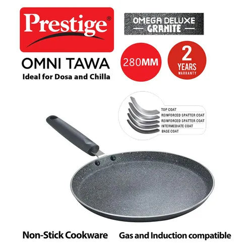 PRESTIGE | NON STICK COOKWARE |DLX GRANITE |OMNI-TAWA 280
