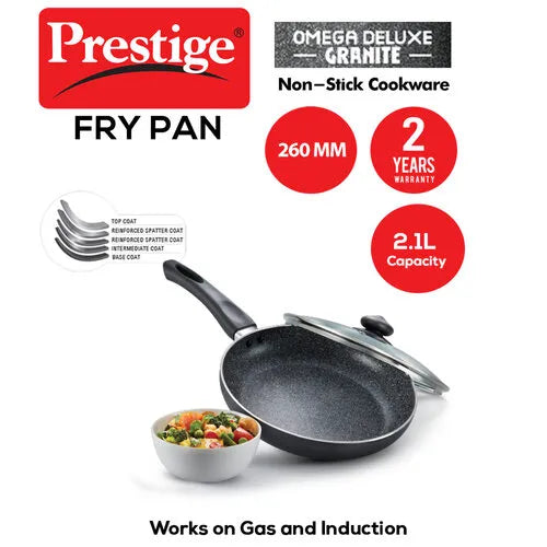 PRESTIGE | NON STICK COOKWARE |DLX GRANITE |FRYPAN 260 WL