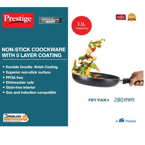PRESTIGE | NON STICK COOKWARE |DLX GRANITE |FRYPAN 280 WOL