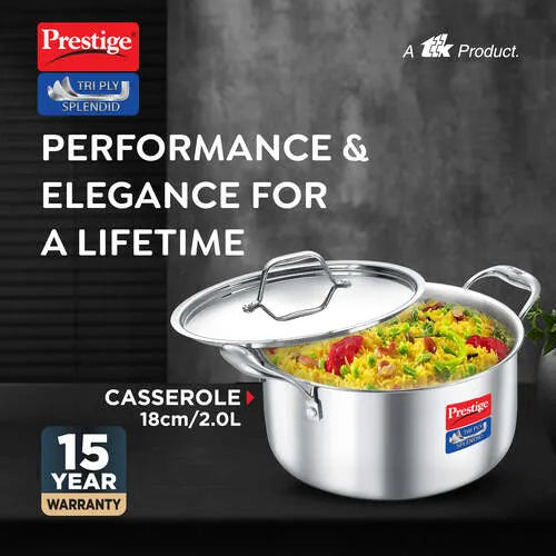 PRESTIGE | COOKWARE |TRIPLY SPLENDID |18CM CASSE WL