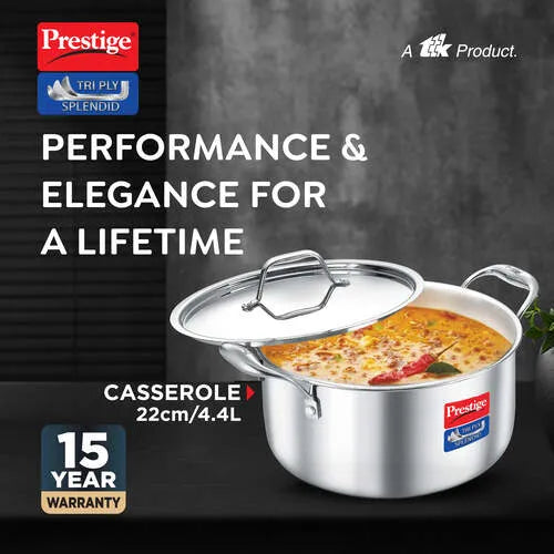 PRESTIGE | COOKWARE |TRIPLY SPLENDID |22CM CASSE WL