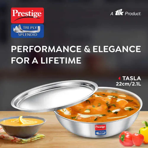 PRESTIGE | COOKWARE |TRIPLY SPLENDID |22 CM TASLA WL