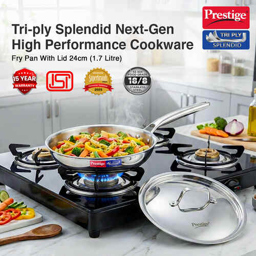 PRESTIGE | COOKWARE |TRIPLY SPLENDID |24CM FRY PAN WL