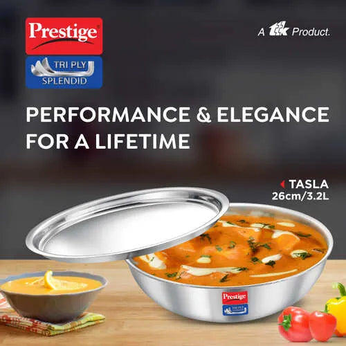 PRESTIGE | COOKWARE |TRIPLY SPLENDID |26 CM TASLA WL