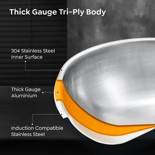 PRESTIGE | COOKWARE |TRIPLY SPLENDID |32CM KADAI WL