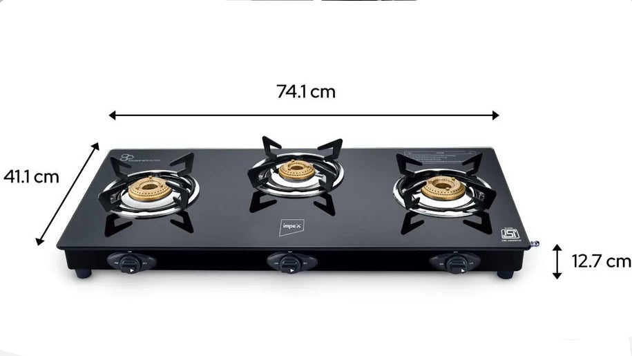 IMPEX | GLASS TOP | GAS STOVE | (SPECTA 3B NEO)