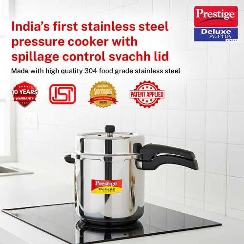 PRESTIGE | COOKER |SS DLX ALPHA SVACHH 10L| PRESSURE COOKER