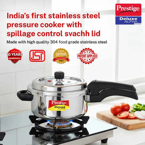 PRESTIGE | COOKER |SS DLX ALPHA SVACHH 3L | PRESSURE COOKER