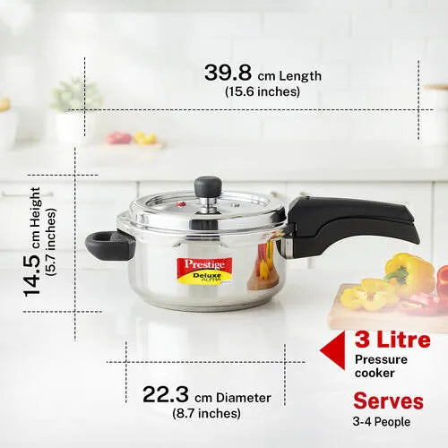 PRESTIGE | COOKER |SS DLX ALPHA SVACHH 3L | PRESSURE COOKER