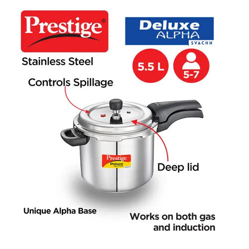 PRESSURE | COOKER |SS DLX ALPHA SVACHH 5.5L | PRESSURE COOKER
