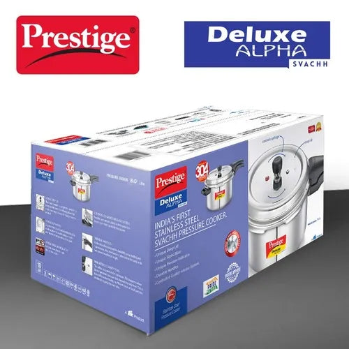 PRESTIGE | COOKER |SS DLX ALPHA SVACHH 8L | PRESSURE COOKER