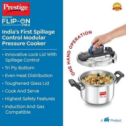 PRESTIGE | COOKER |SS FLIP ON  |MINI SVACHH 3L |PR CKR 18CM