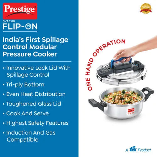 PRESTIGE | COOKER |SS FLIP ON  |SVACHH 3L |PR CKR 22CM