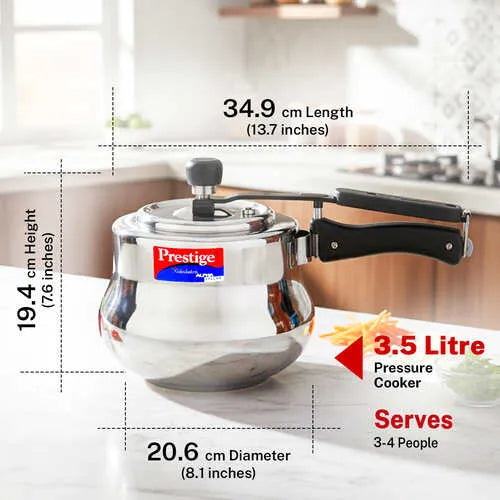 PRESTIGE | COOKER |SS NAK ALPHA SVACHH |3.5L PRESSURE HANDI