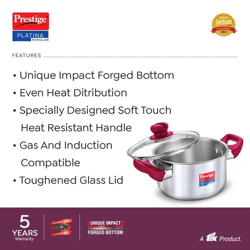 PRESTIGE | COOKWARE |SS PLATINA |POP CKWR |CASSEROLE 180mm-RH