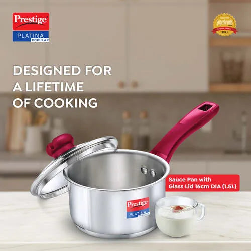 PRESTIGE | COOKWARE |SS PLATINA |POP CKWR |SAUCE PAN |160 MM-RH