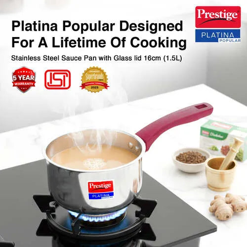 PRESTIGE | COOKWARE |SS PLATINA |POP CKWR |SAUCE PAN |160 MM-RH