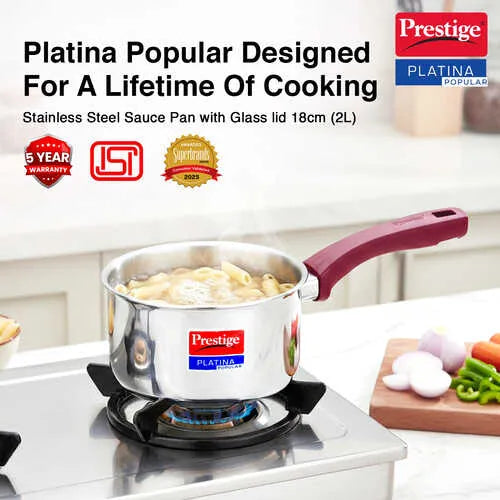 PRESTIGE | COOKWARE |SS PLATINA |POP CKWR |SAUCE PAN 180 MM-RH