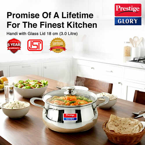 PRESTIGE | COOKWARE |SS PLATINA |POP ( GLORY ) |COOKWARE |HANDI 18cm