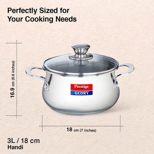 PRESTIGE | COOKWARE |SS PLATINA |POP ( GLORY ) |COOKWARE |HANDI 18cm