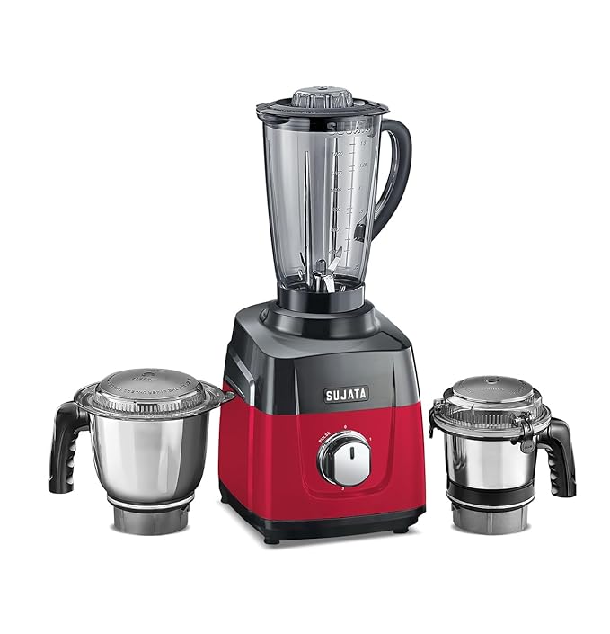 SUJATA | MIXER | MG-01 | 3 JAR | 1000W | RED BLACK