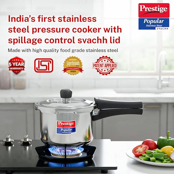 PRESTIGE | COOKER |SVACHH SS POPULAR 1.5L |PRESSURE COOKER
