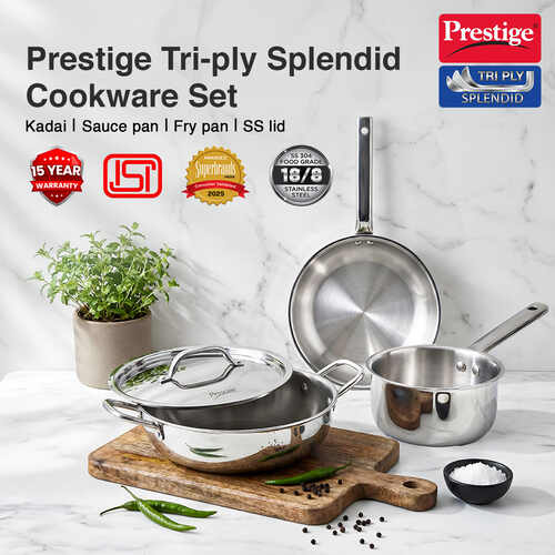 PRESTIGE | COOKWARE |TRIPLY SPLENDI |3PC SET BYK |K24 |FP24 |SP16