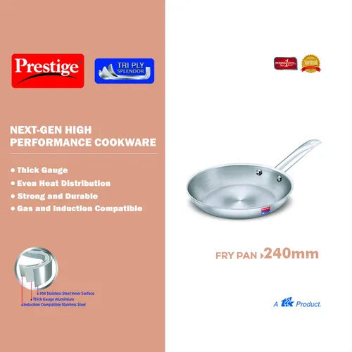 PRESTIGE | COOKWARE |TRIPLY SPLENDOR |COOKWARE FRY PAN 240mm