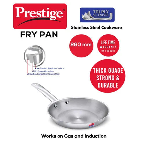 PRESTIGE | COOKWARE |TRIPLY SPLENDOR |COOKWARE FRY PAN 260mm