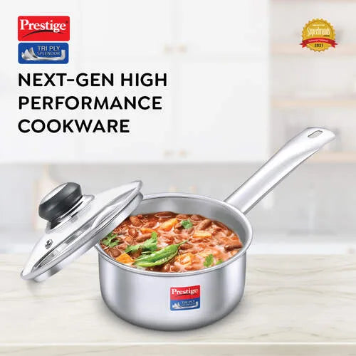 PRESTIGE | COOKWARE |TRIPLY SPLENDOR |COOKWARE SAUCE PAN 180mm