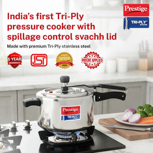 PRESTIGE | COOKER |TRIPLY SVACHH 3.5L| INN LID ST |WALL PRCKR
