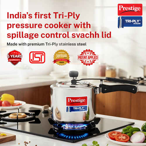 PRESTIGE | COOKER |TRIPLY SVACHH |3L INN LID |ST WALL PR CKR