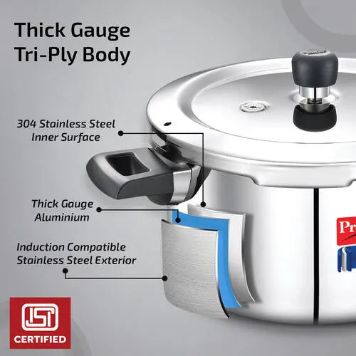 PRESTIGE | COOKER |TRIPLY SVACHH |OL 5L3L |COMBI |2BODY 2LIDS