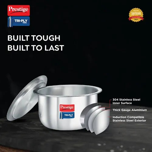 PRESTIGE | COOKWARE |TRIPLY TOPE |COOKWARE DIA |120MM