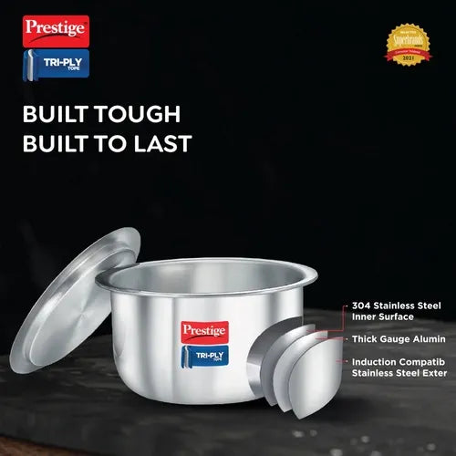 PRESTIGE | COOKWARE |TRIPLY TOPE |COOKWARE DIA |140MM