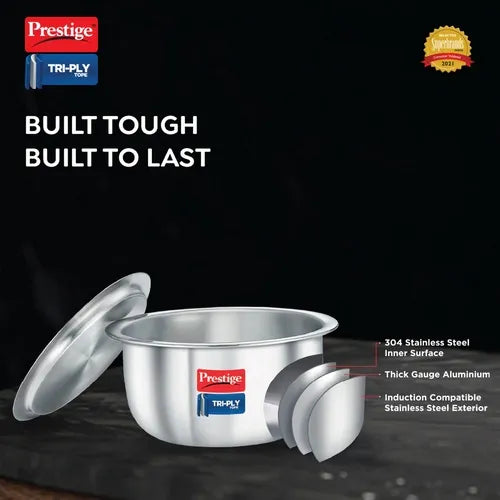 PRESTIGE | COOKWARE |TRIPLY TOPE |COOKWARE DIA |180MM