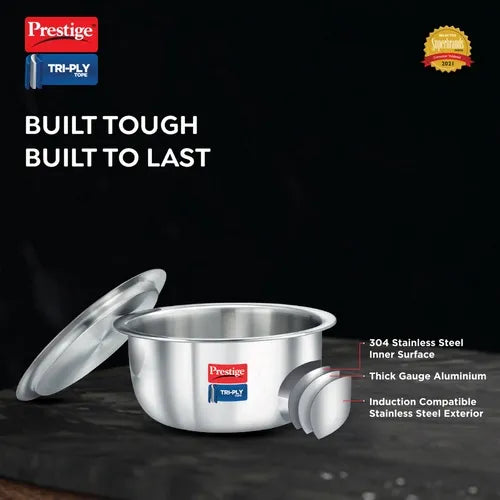 PRESTIGE | COOKWARE |TRIPLY TOPE |COOKWARE DIA |240MM