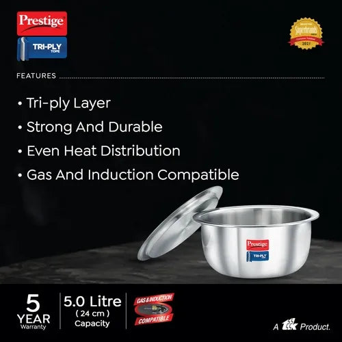PRESTIGE | COOKWARE |TRIPLY TOPE |COOKWARE DIA |240MM