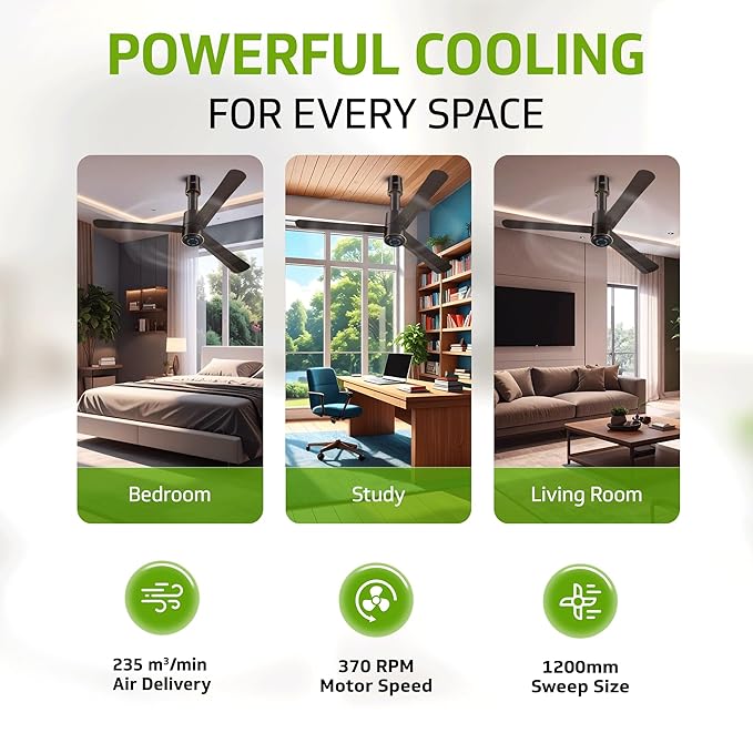 VGUARD | CELLING FAN |1200 MM | BLDC INSIGHTG | 48 CHOCO | BROWN GLO