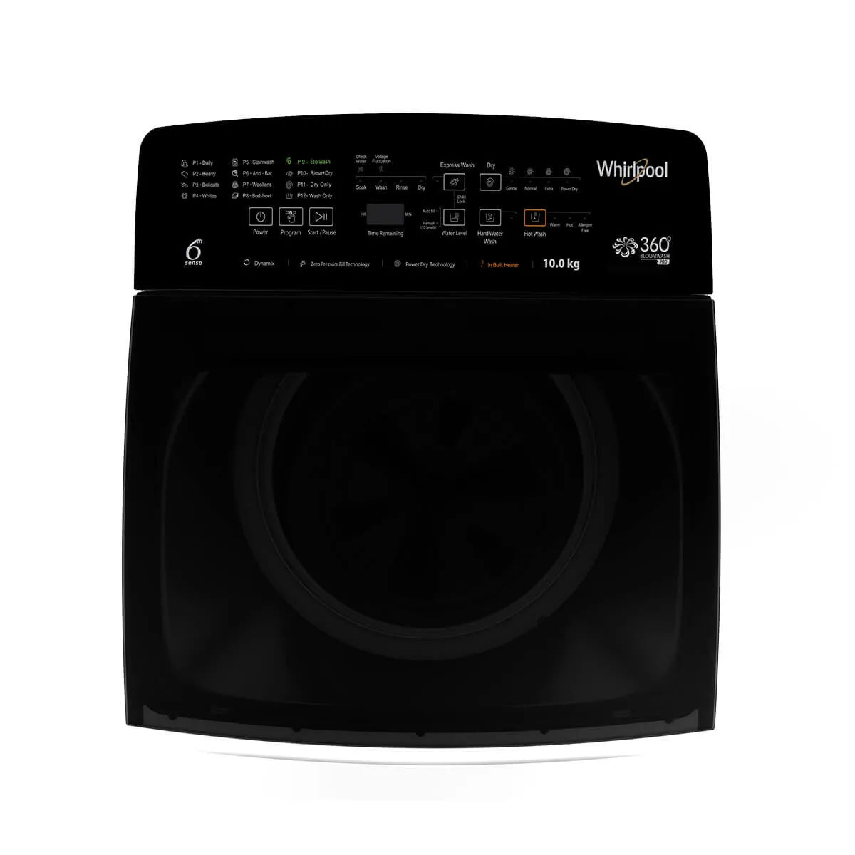 WHIRLPOOL | 5 STAR | 10KG | FULLY AUTOMATIC | TOP LOAD | WITH IN-BUILT HEATER | 360 BW PRO H 10 GRAPHITE GREY 10 YMW 31688