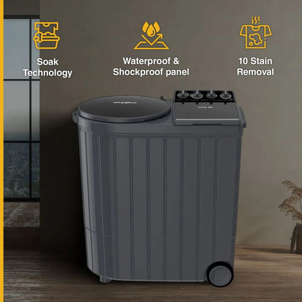 WHIRLPOOL | 5 STAR | 11 KG | SEMI AUTOMATIC | TOP LOAD | ACE XL 11 DMIX GRAPHITE GREY