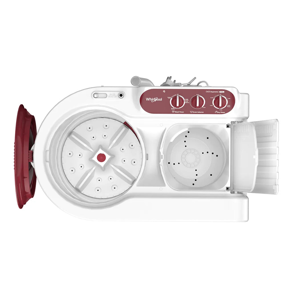 WHIRLPOOL | 5 STAR | 7 KG | SEMI AUTOMATIC | TOP LOAD | ACE 7 SUPREME CORAL RED
